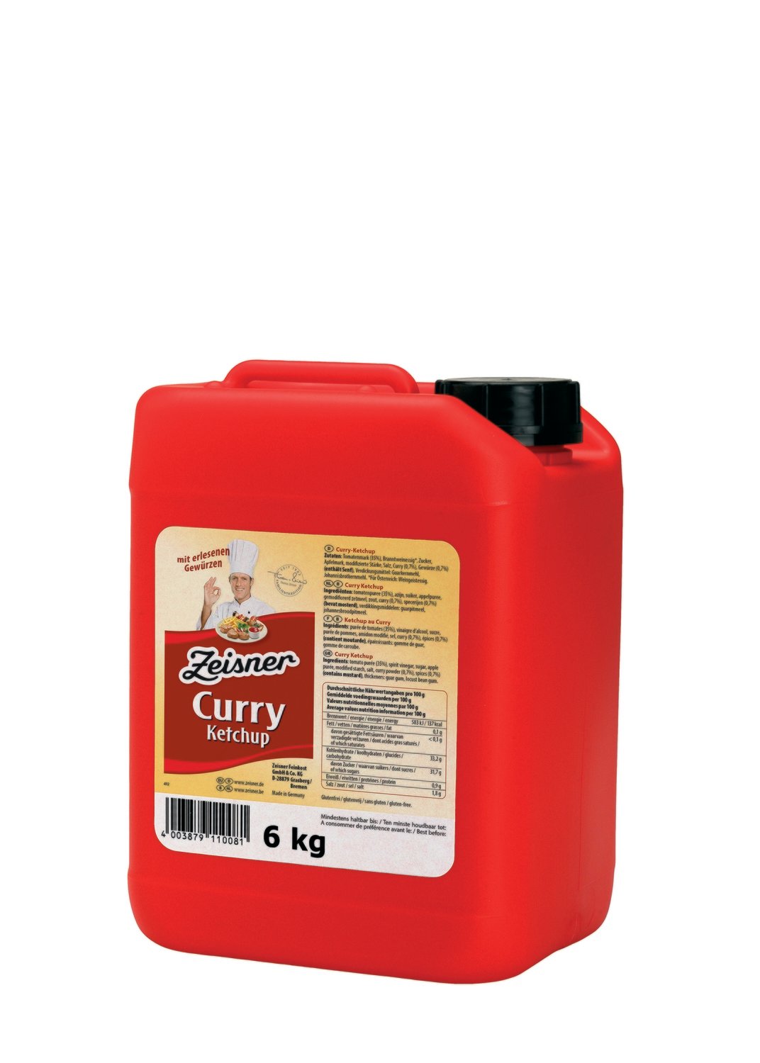 Curry ketchup 6 l can Zeisner Shop Van Hoof Diepvries