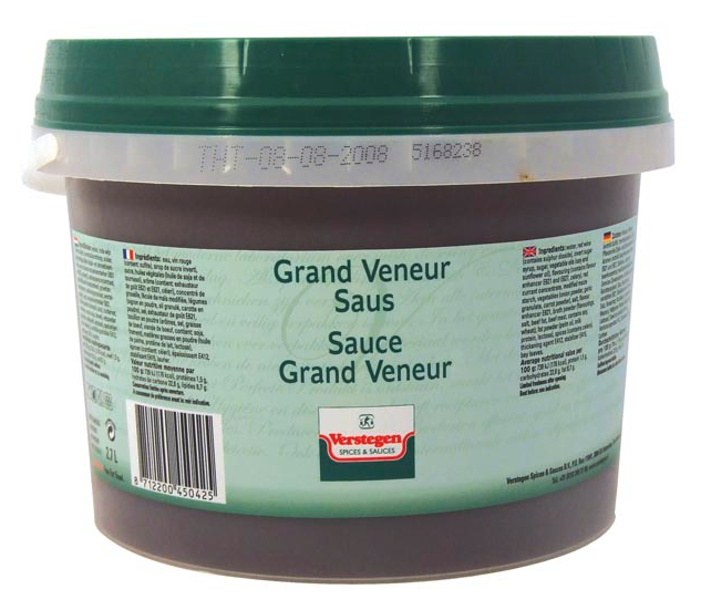 Grand veneur saus 2.7l Verstegen Shop Van Hoof Diepvries
