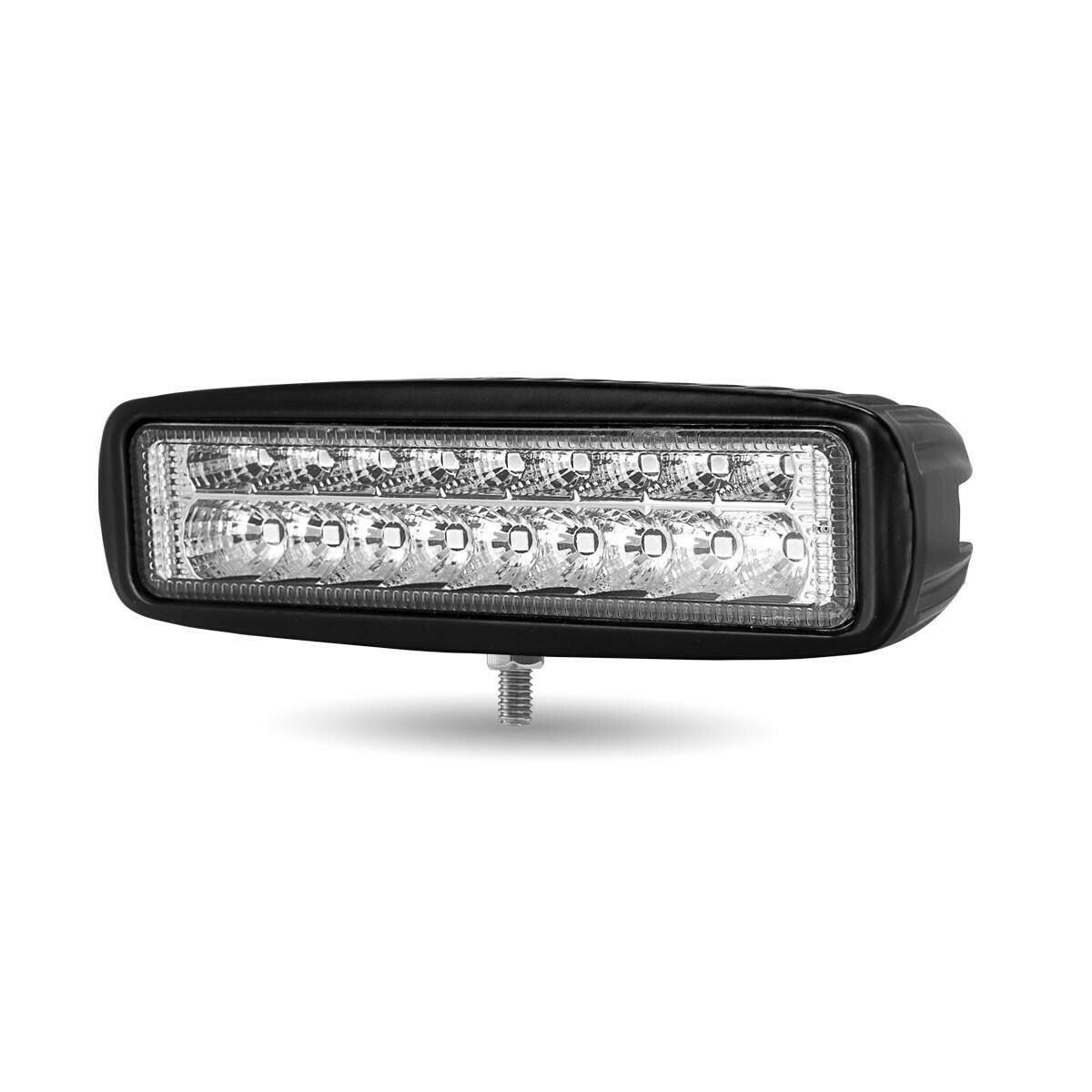 Trux Accessories 6″ Rectangle LED Spot Beam Work Lamp w/ Amber Strobe