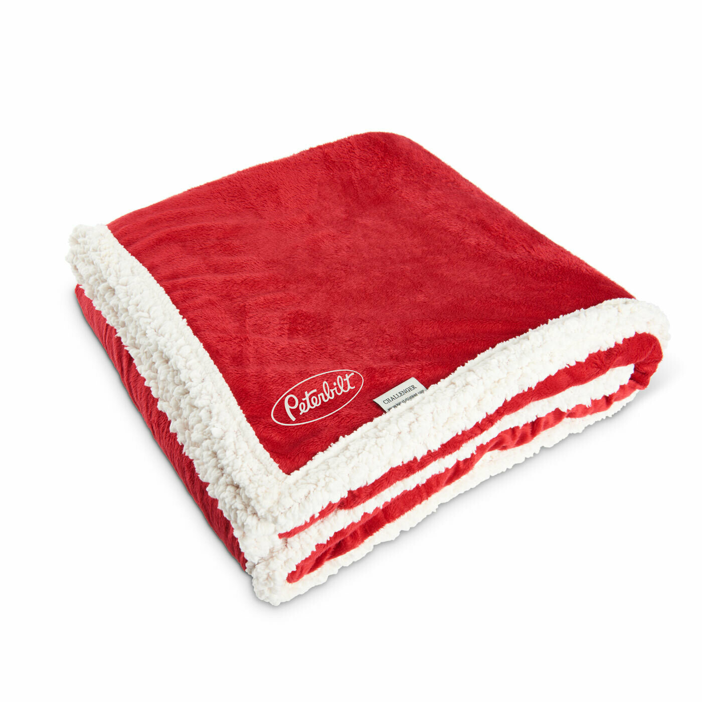 Peterbilt Logo Lambswool Throw Blanket Shop Chrome Country