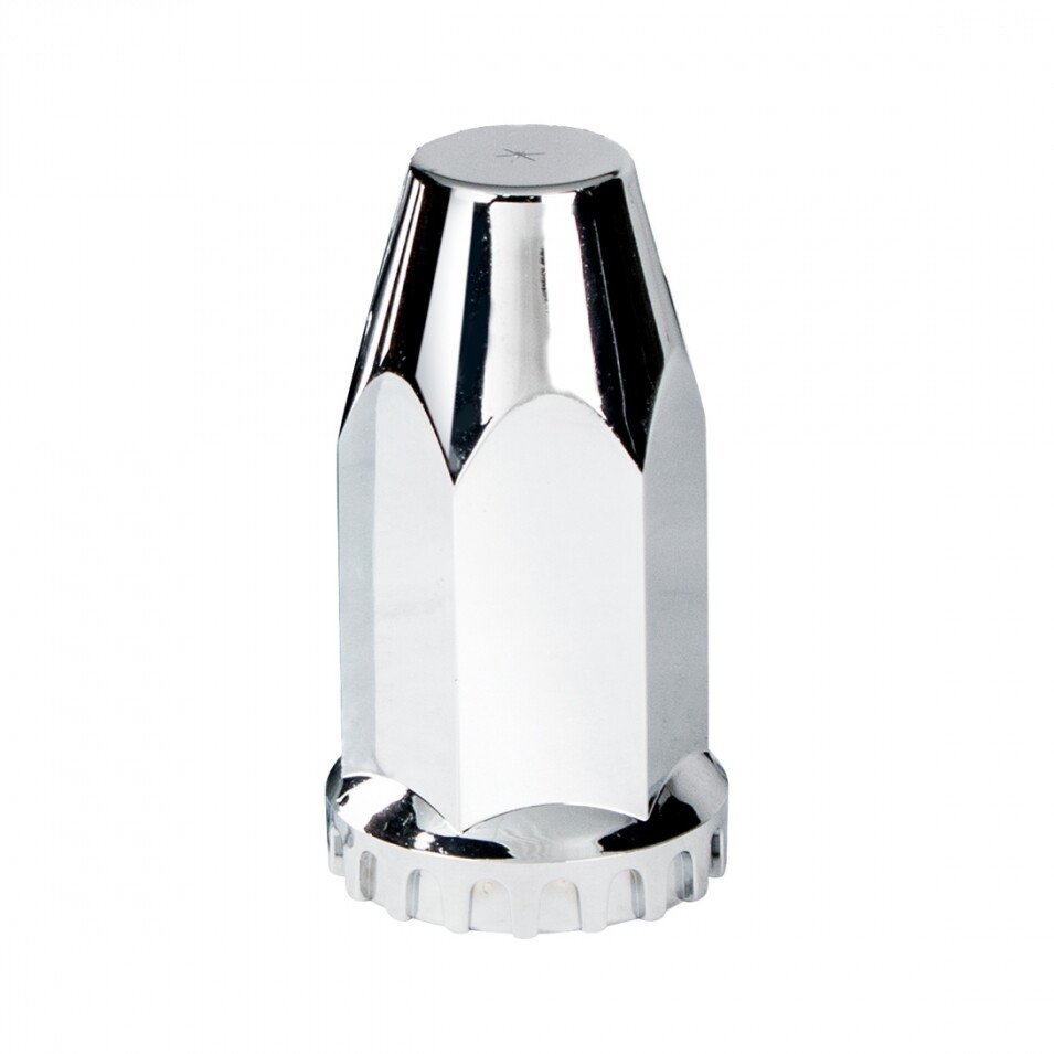 United Pacific 33mm x 4" Chrome Plastic Extra Tall ThreadOn Nut Cover