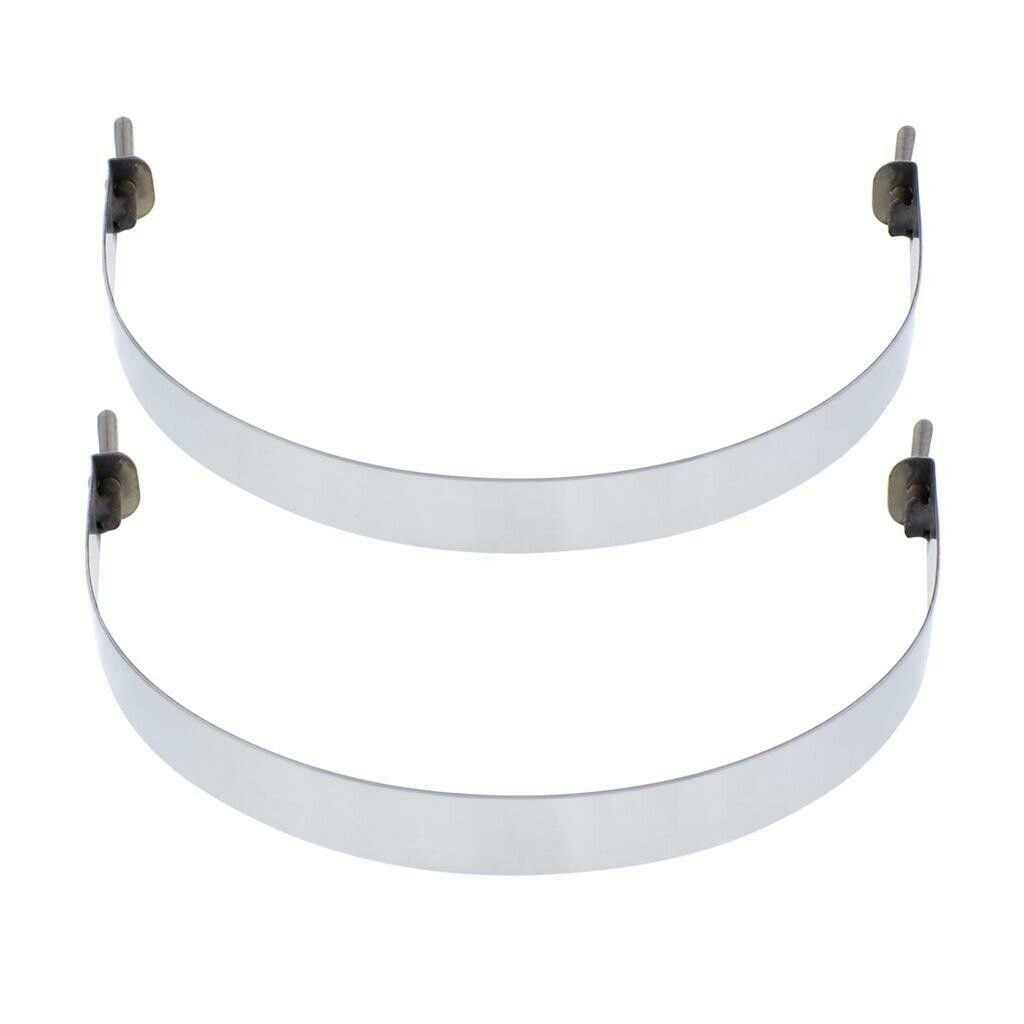 United Pacific Stainless Steel Air Tank Straps Chrome Country Shop