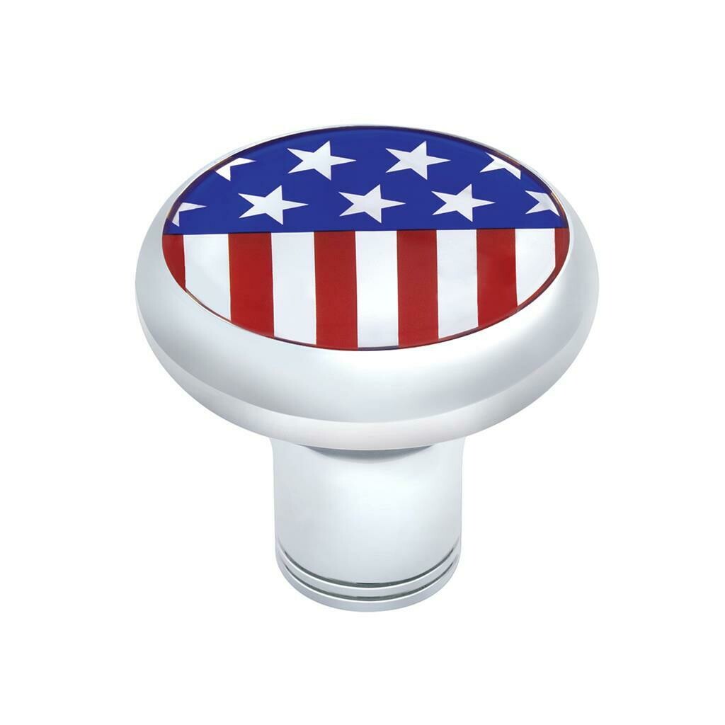 United Pacific Chrome U.S. Flag ThreadOn Gearshift Knob Shop for