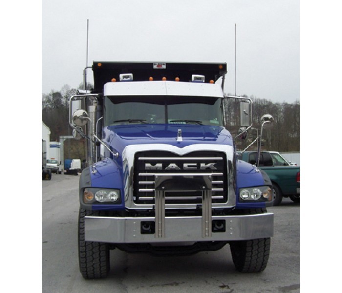 13" Mack Granite Sun Visor Chrome Country Shop Chrome Country