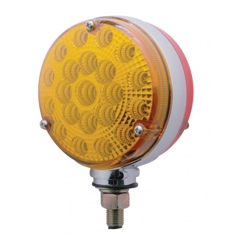 42 LED Reflector Double Face Turn Signal Single Stud with Amber/Red