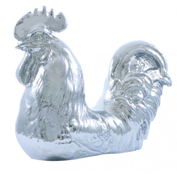 Grand General Chrome Sitting Rooster Hood Ornament Shop for Truck Parts & Accessories Chrome
