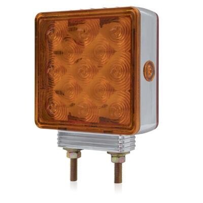 Maxxima Amber/Red 26 LED Square Double Face Turn Signal Pedestal Light ...