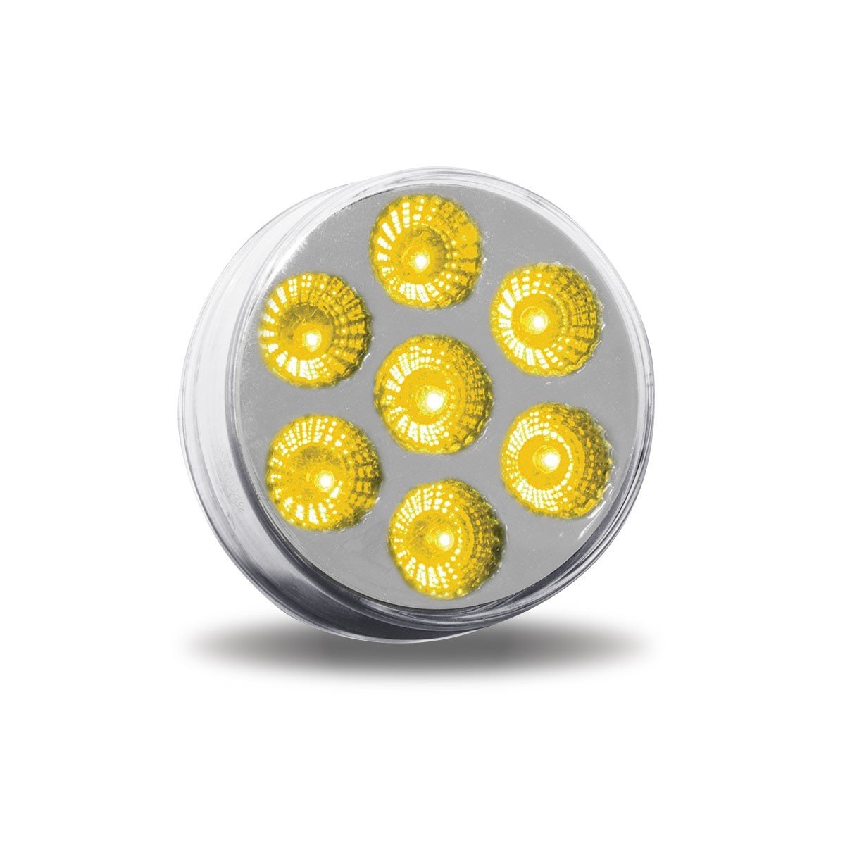 TRUX TLED-2XRG 2″ Round LED Auxiliary Light – Red Marker To Green – 7 Diodes
