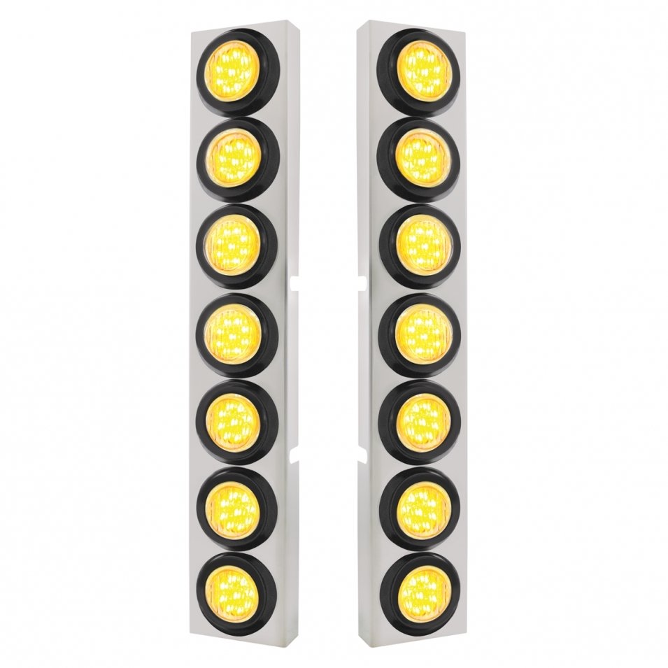 United Pacific Stainless Steel Front Air Cleaner Brackets w/ Fourteen 9