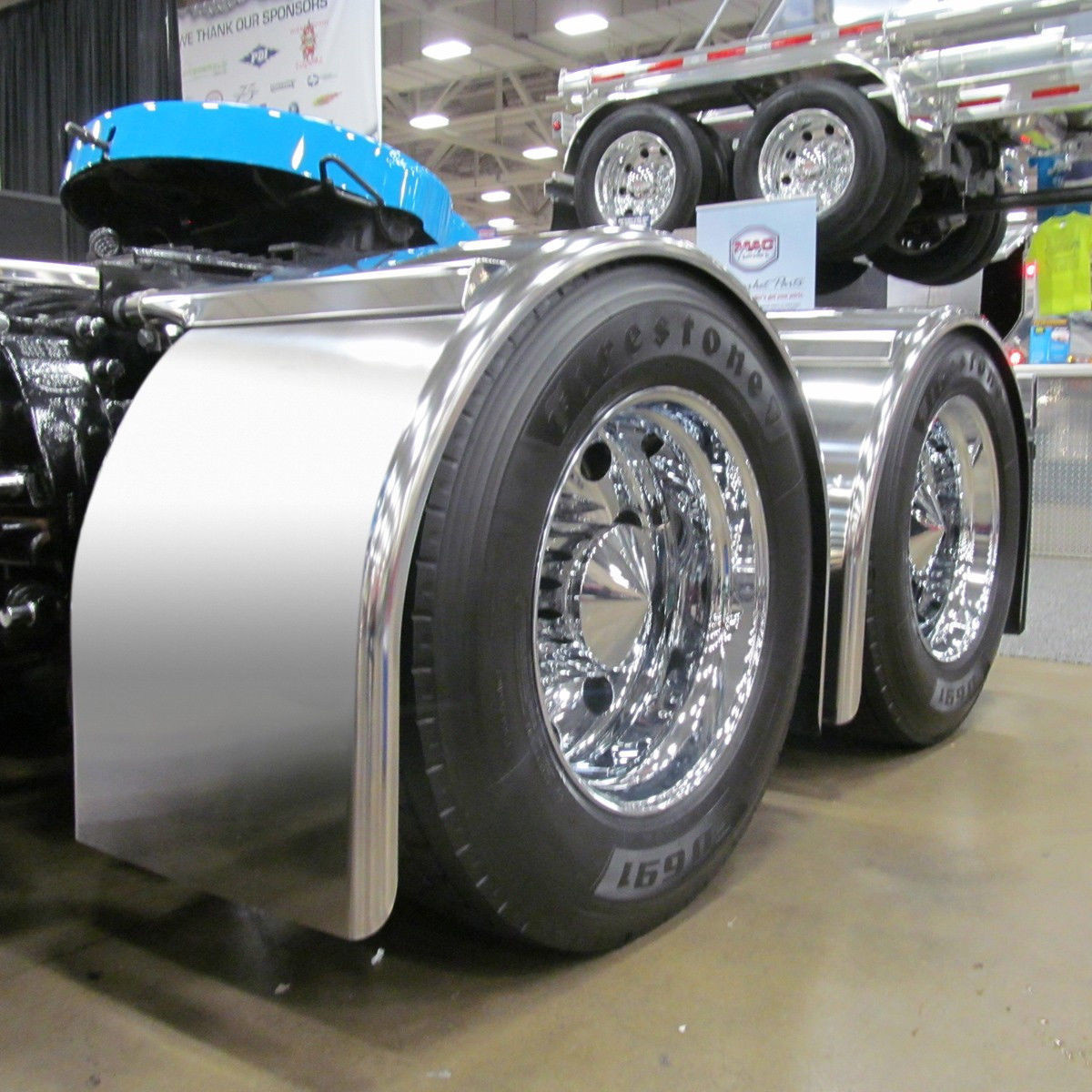 Trux Accessories 96" Stainless Steel Smooth Straight Drop Single Axle