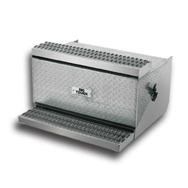 Rig Tough 15" x 22" x 30" Rugged Aluminum Diamond Plate Battery Box w