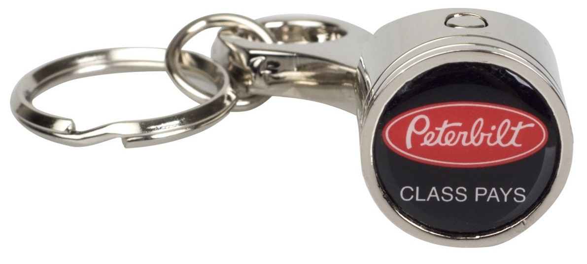 BDA Piston Head Peterbilt Logo "Class Pays" Keychain Shop for Truck