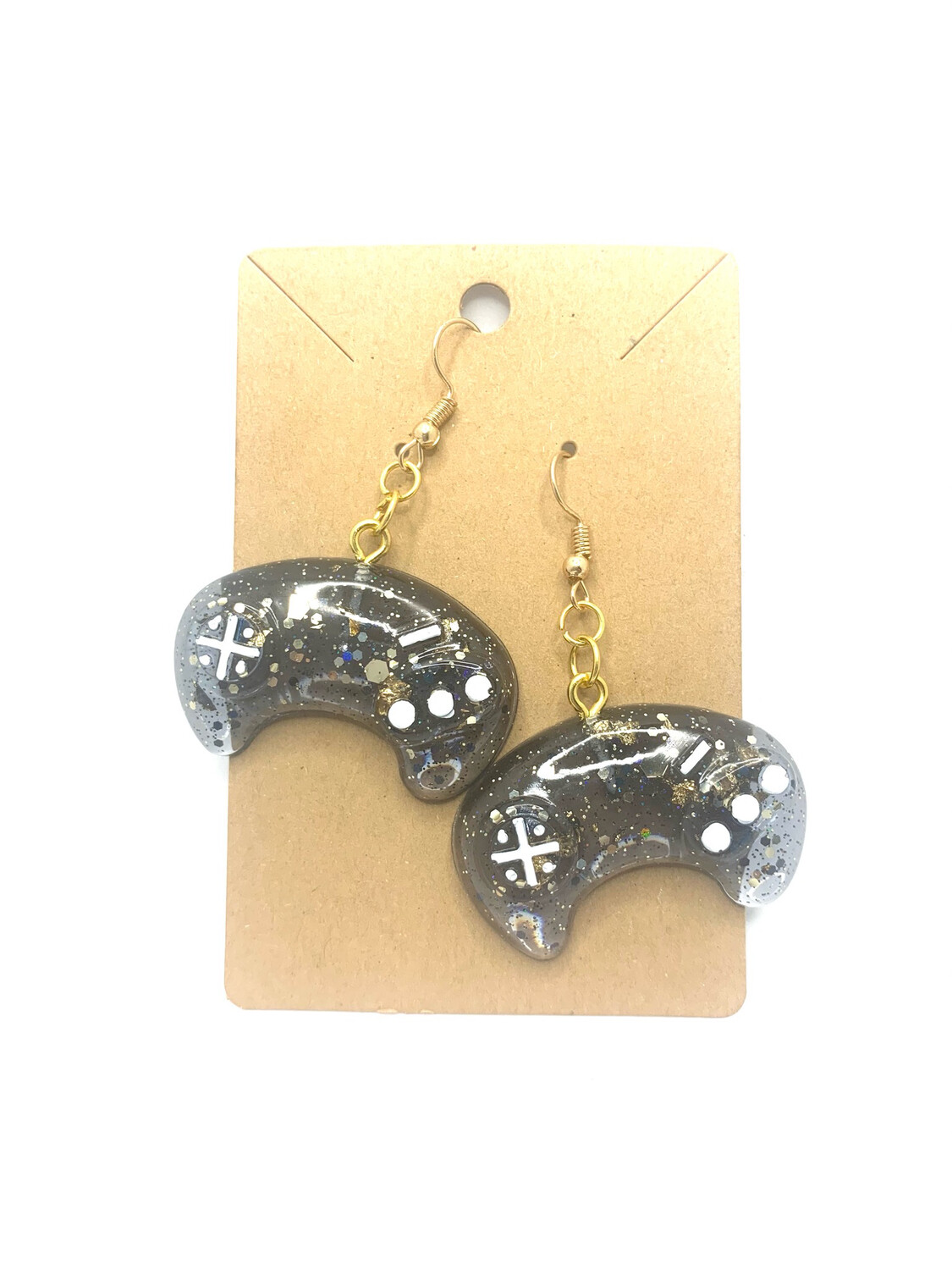 Gamer Earrings (SG Black & Gold)