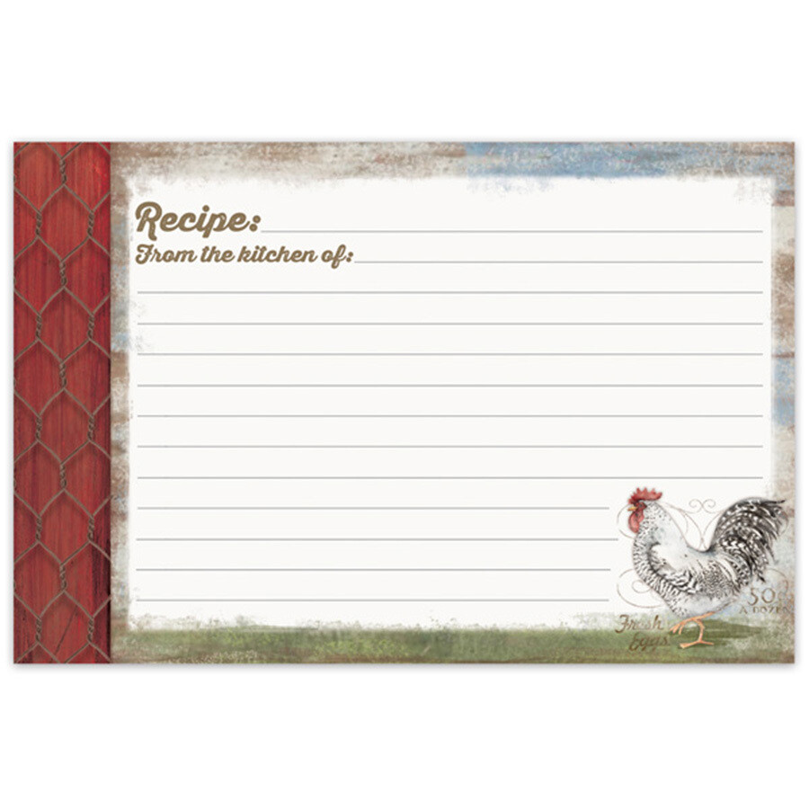 PD642 Rooster Recipe Cards | Timeless Charm