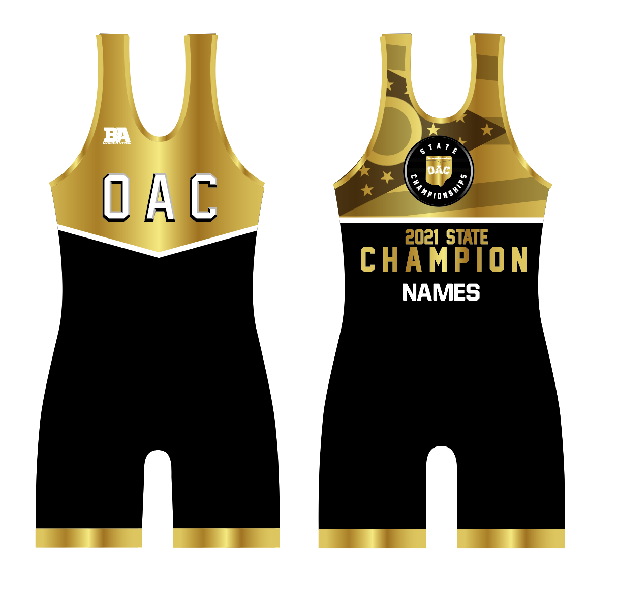 2019 OAC DIVISIONAL STATE CHAMPION SINGLET