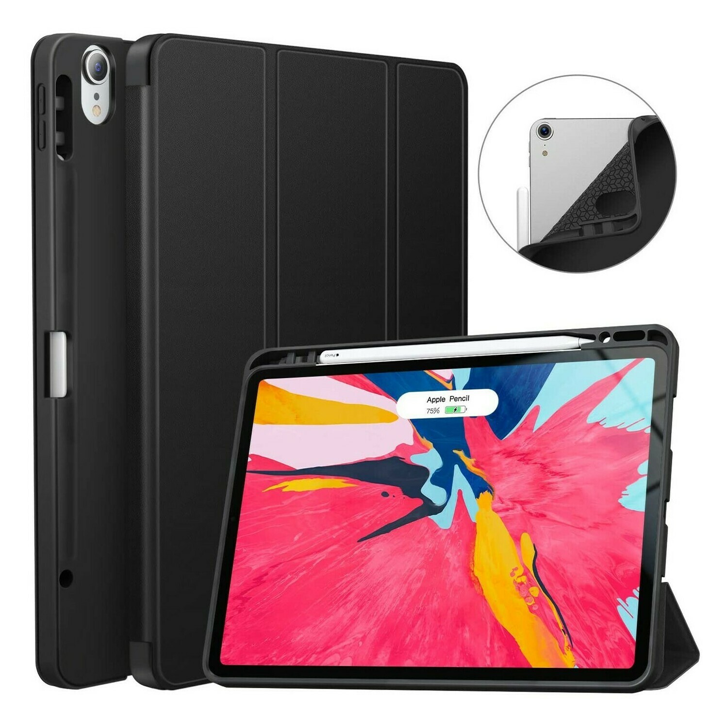 Case Ipad Pro 12,9 2018 3ra Gen con Soporte Lápiz Magnético Apagado