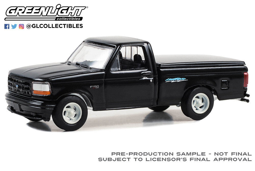 Greenlight 1/64 1994 Ford F-150 SVT Lightning Diecast Model With Tonneau Cover - White Collectible Truck - View #13