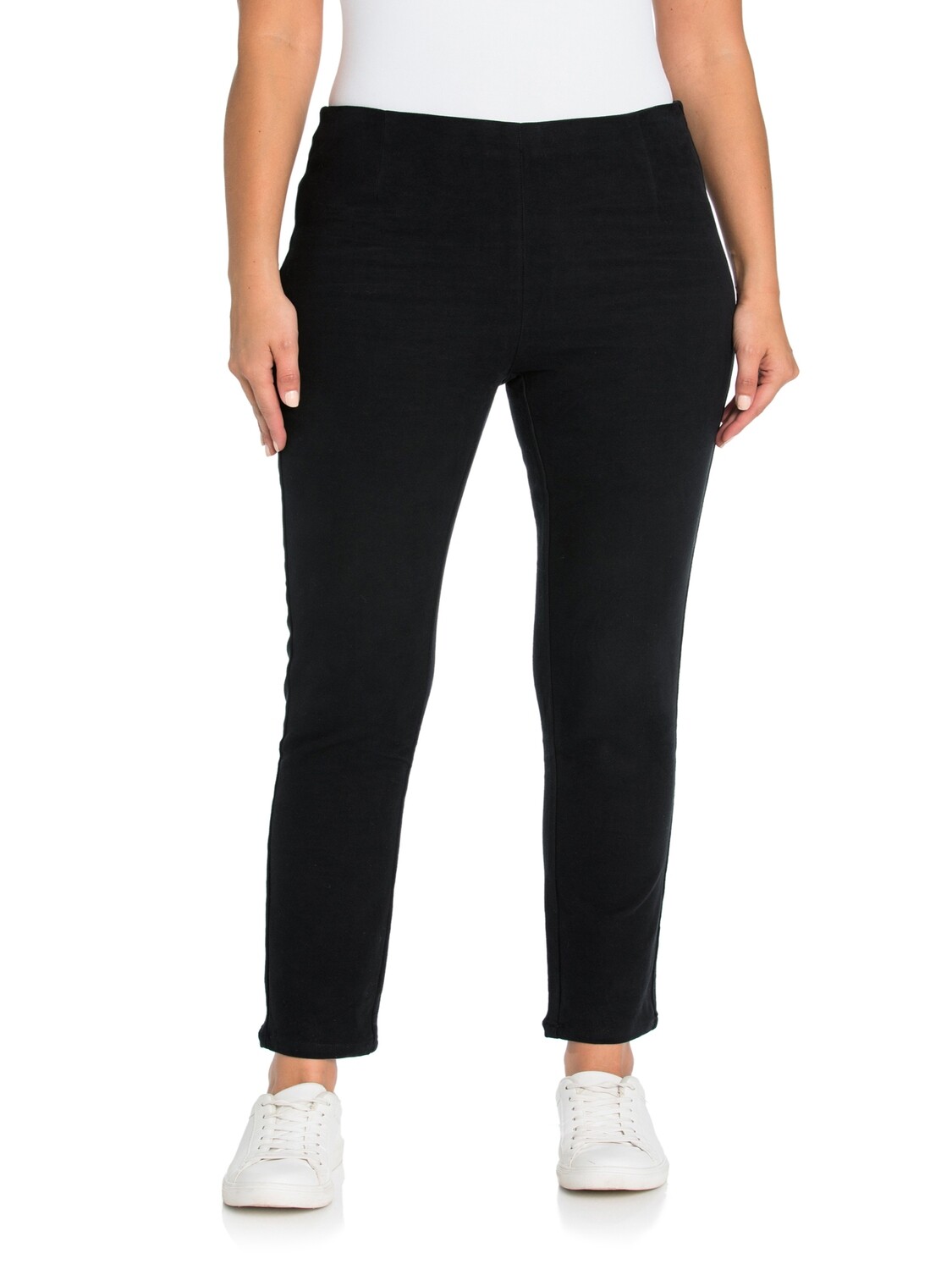 Slimline Moleskin Black Pants by Marco Polo