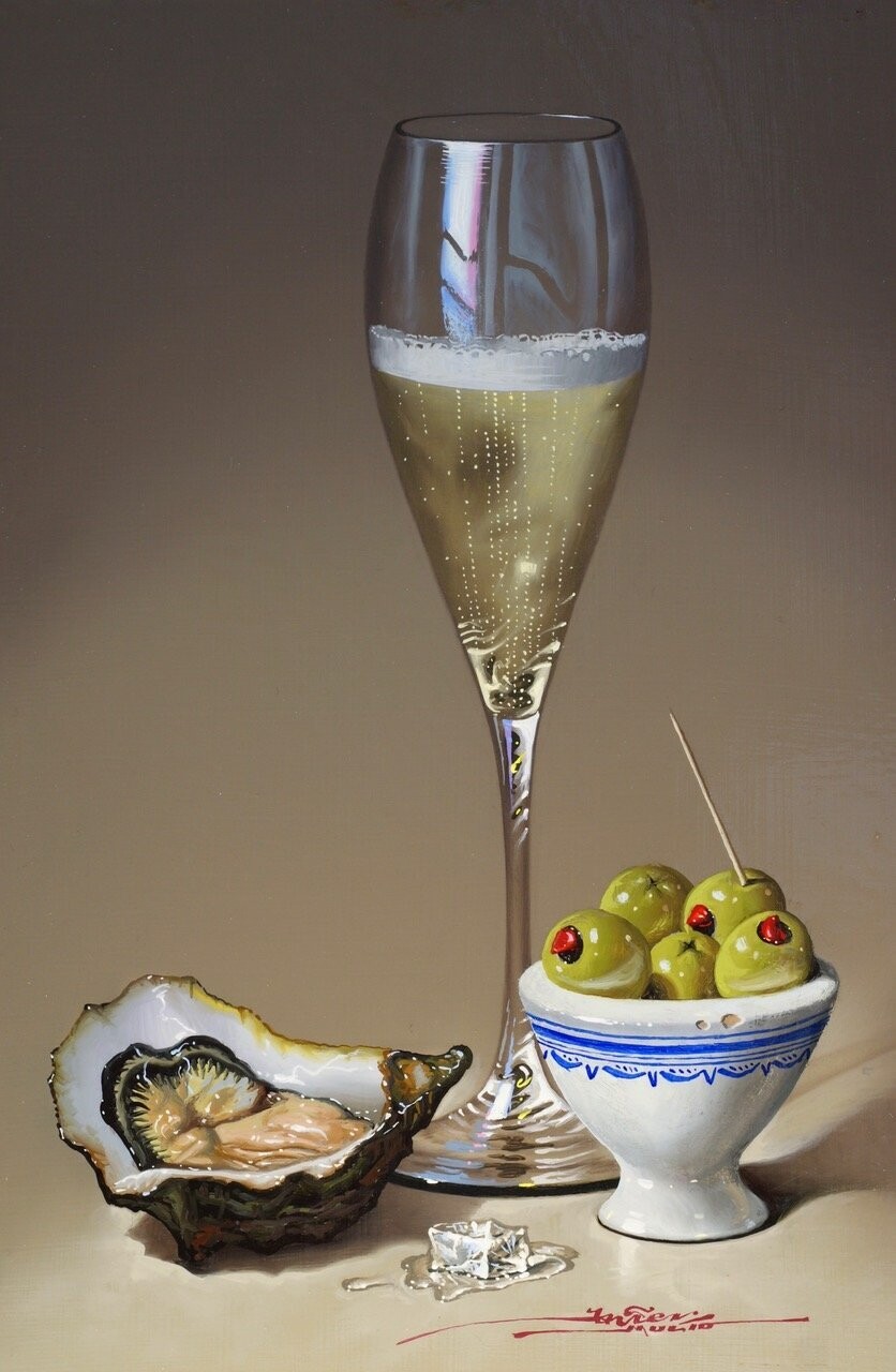 Champagne and Oyster