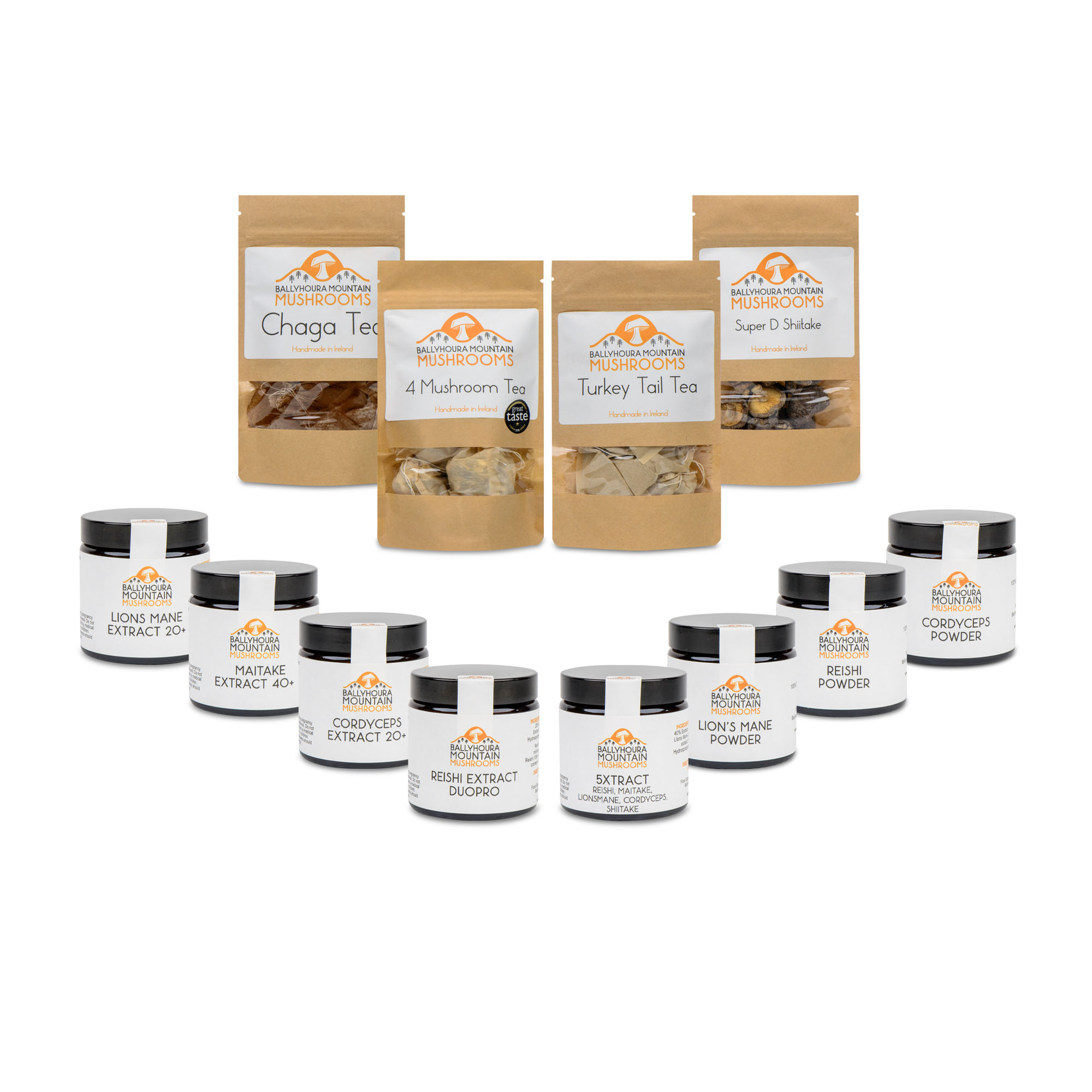 Medicinal Mushroom Powders, Supplements & Teas Irish Grown Gourmet