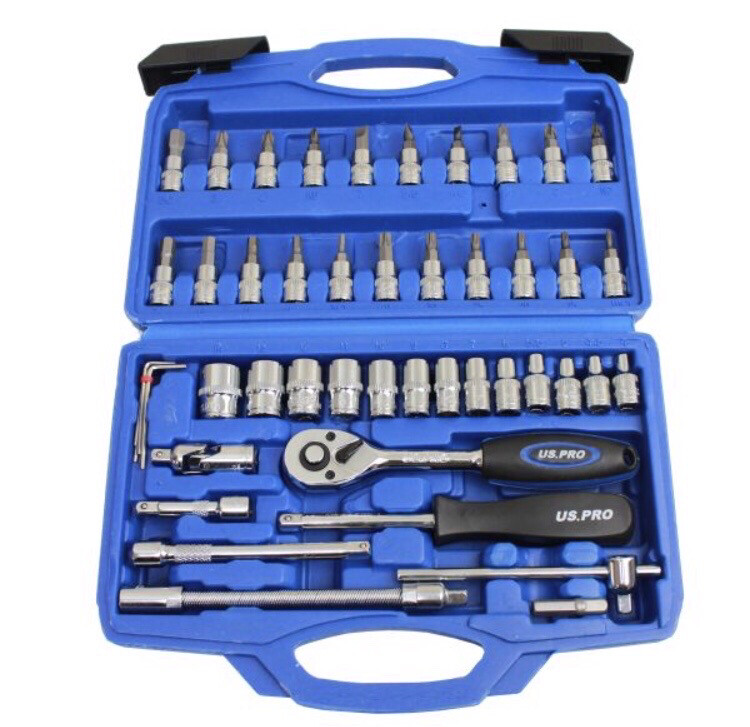 US PRO Tools 46PC 1/4” Drive Metric Socket Set 1387