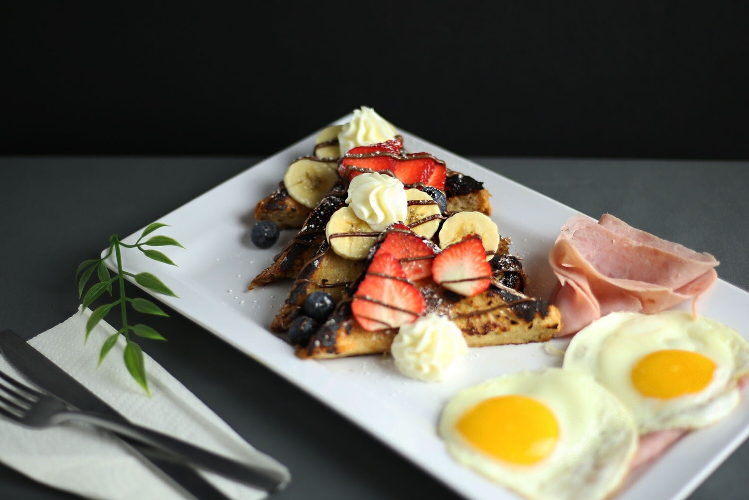 French Toast with Fruits + Egg