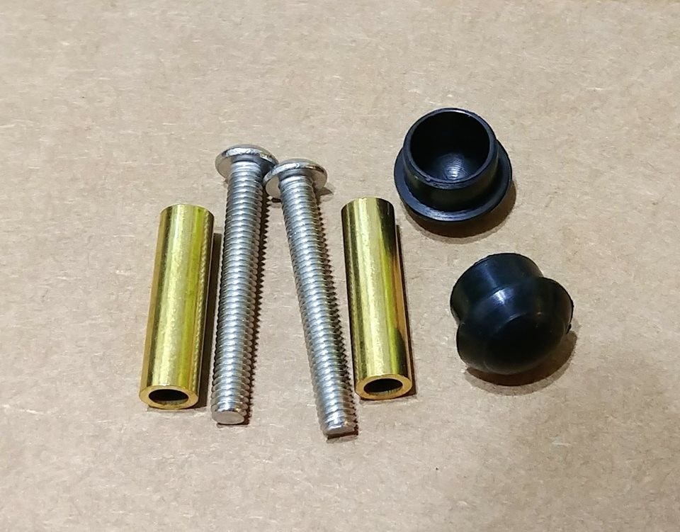 Extended 2mm bushing axle bolt set w Caps /3 speed upgrade (MiniMODs