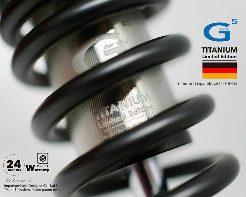 Birdy G5 Hydraulic front suspension shock Titanium Limited (MultiS)