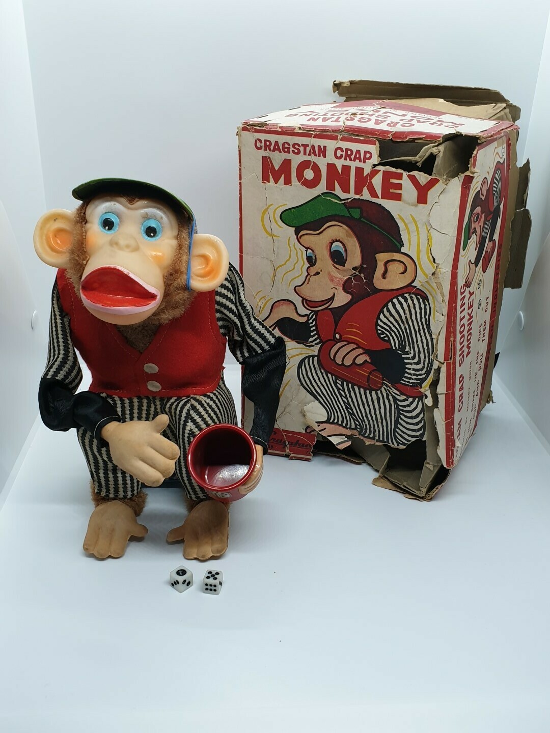 Cragstan Crap Shooting Monkey 1950's 60's Store The Funky Pickers