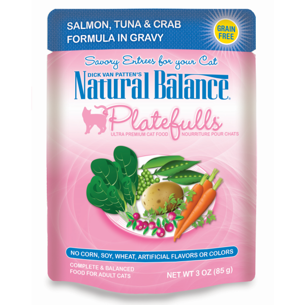 Natural Balance Platefulls Salmon, Tuna & Crab Formula in Gravy Grain