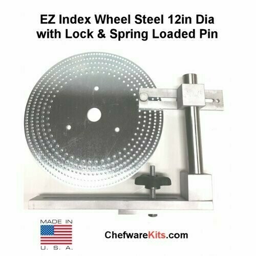 EZ Index Segmented Wheel Steel 12in Dia with 1in hole and Locking Post