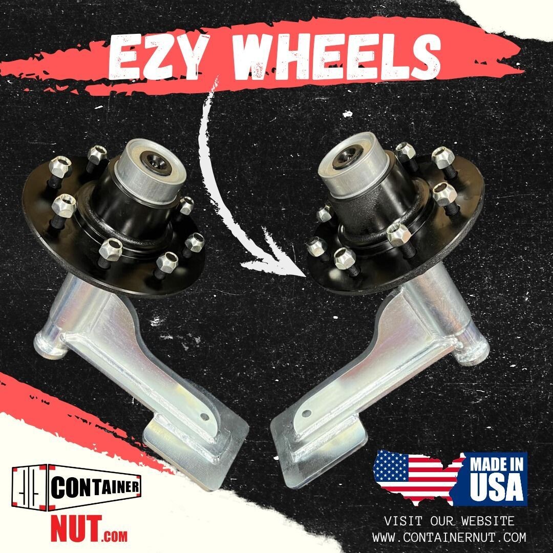 EZY Wheels Heavy Duty 8Lug Shipping Container Wheels Made In USA FREE Shipping Continental US