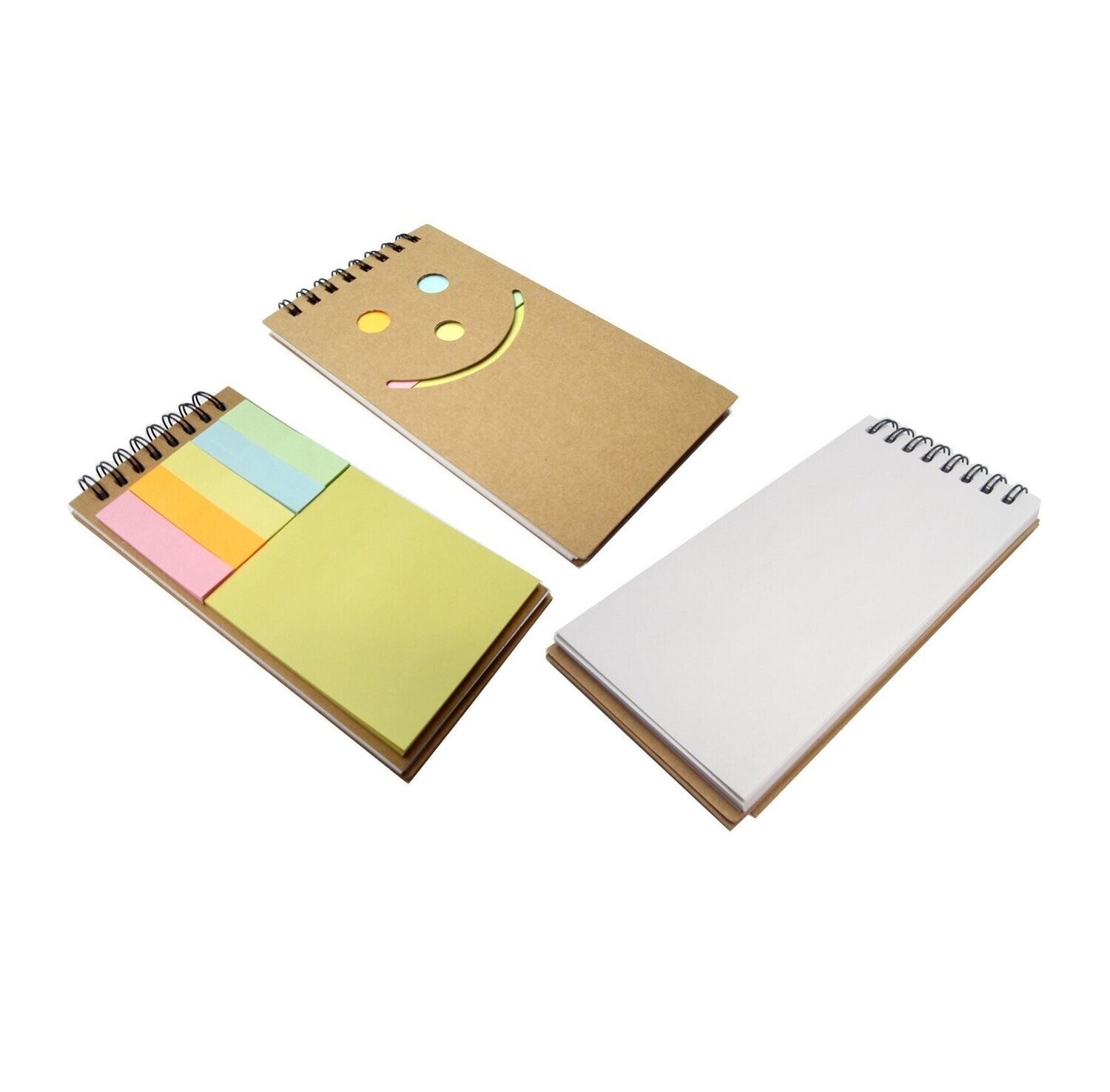 Smiley Face Design WireO Mini Notepad with Notestix Memopad and