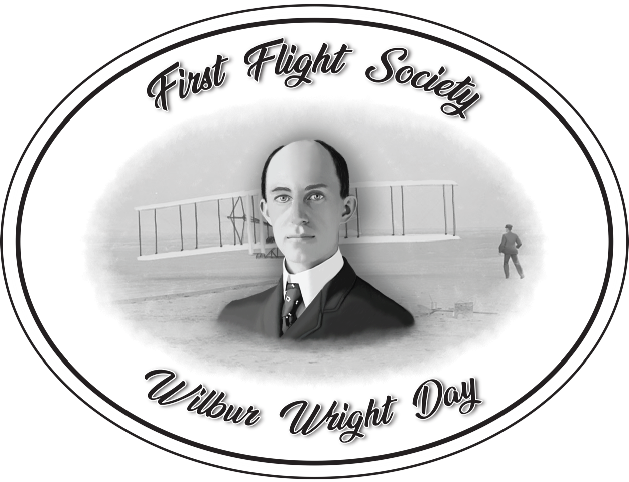 Wilbur Wright Day TShirts (Charcoal)Preorder Store First Flight Society Aviation