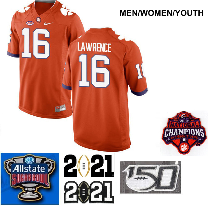 clemson 16 jersey