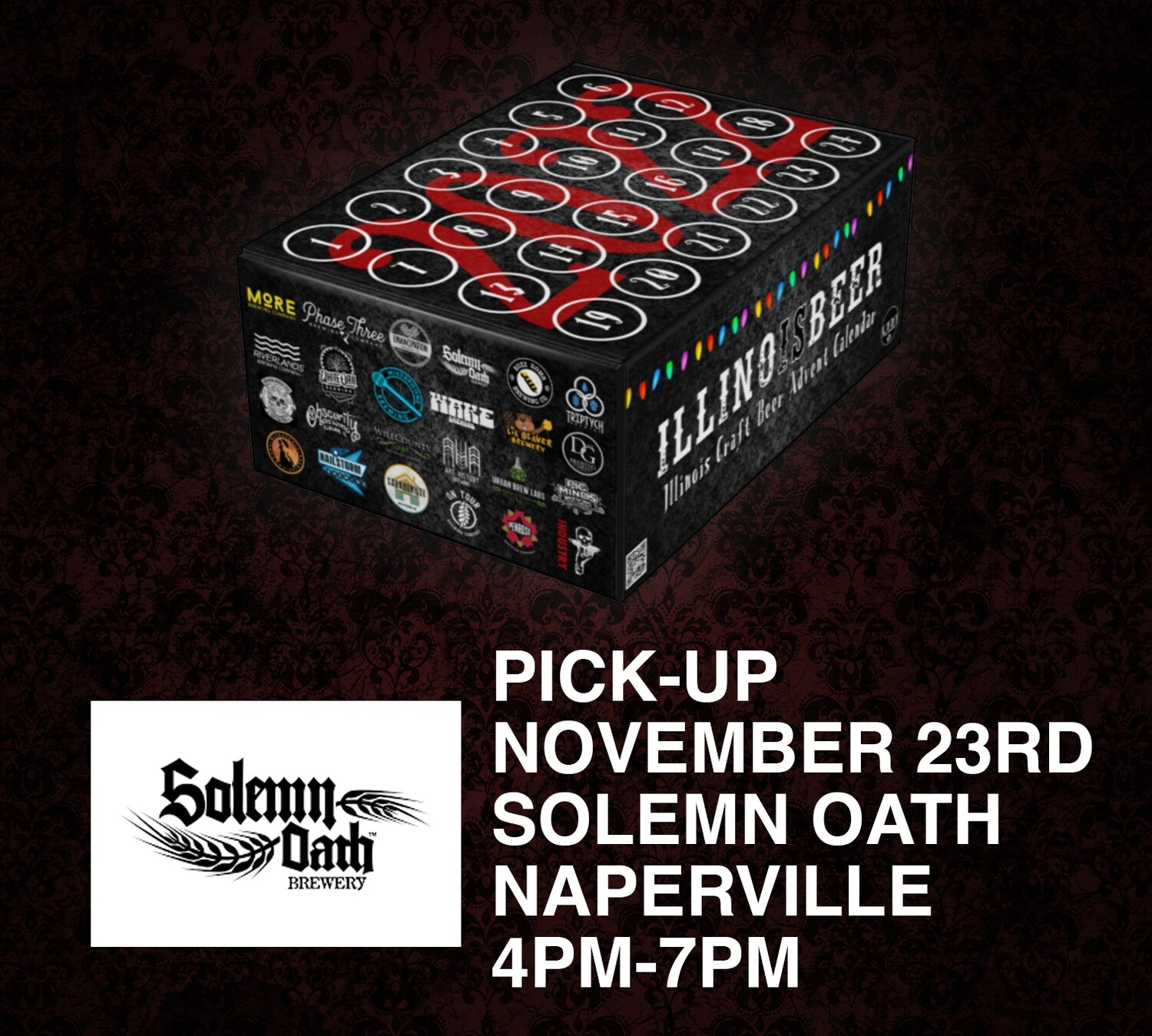 Pick Up 11/23 Naperville IL (Solemn Oath) 4PM to 7PM ILLINOISBEER