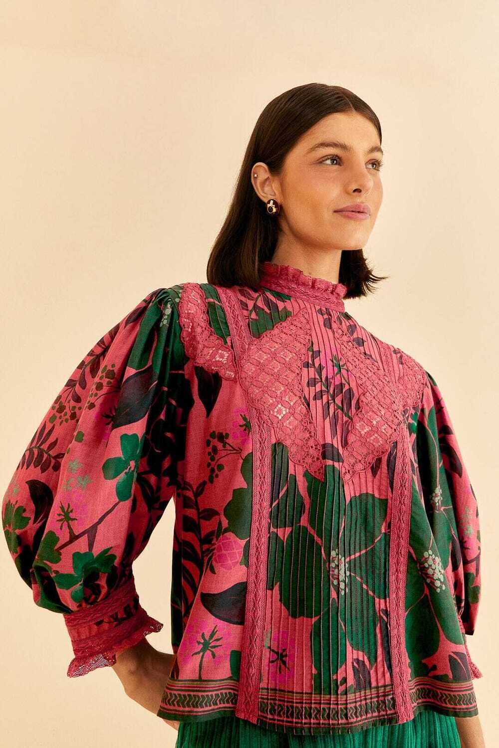 FARM RIO Floral Yard Blush Blouse farm-rio-floral-yard-blush-blouse