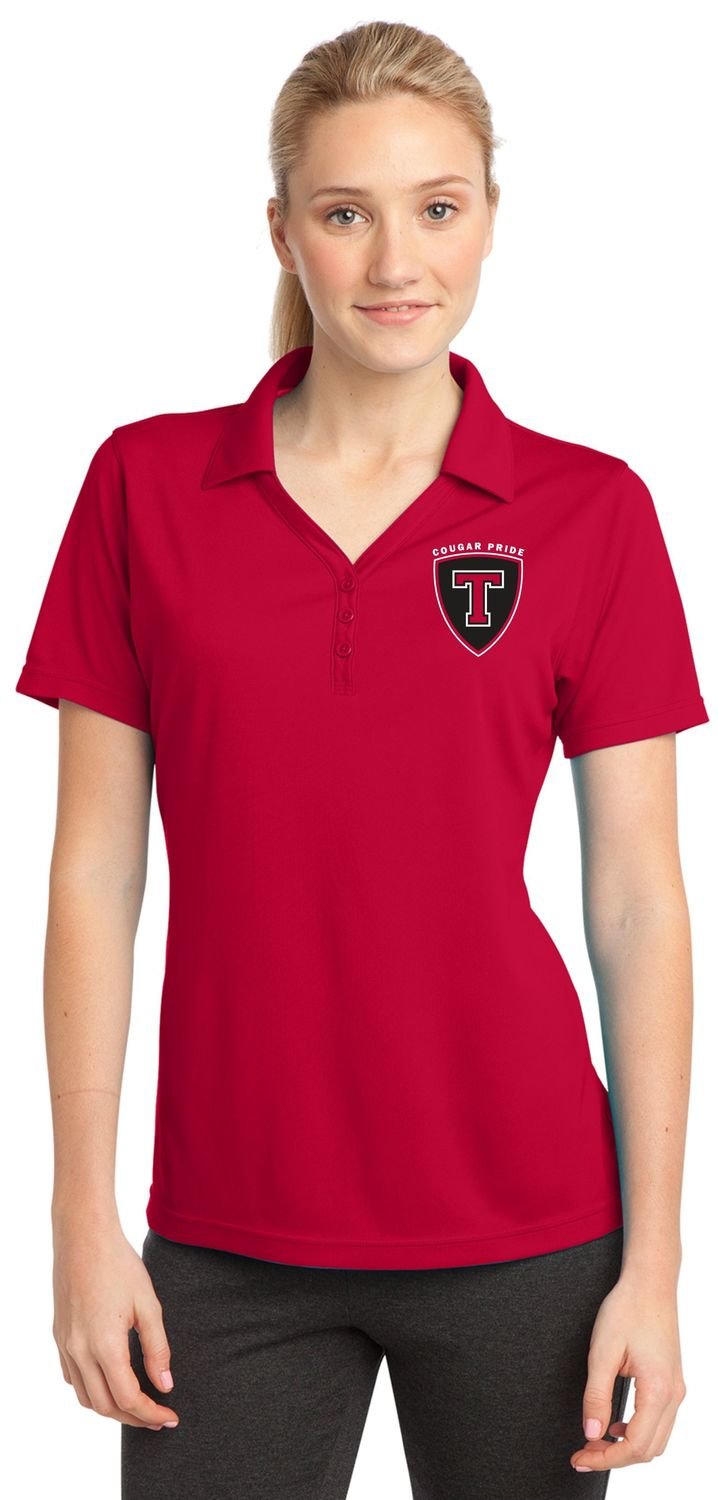 Ladies Red Polo