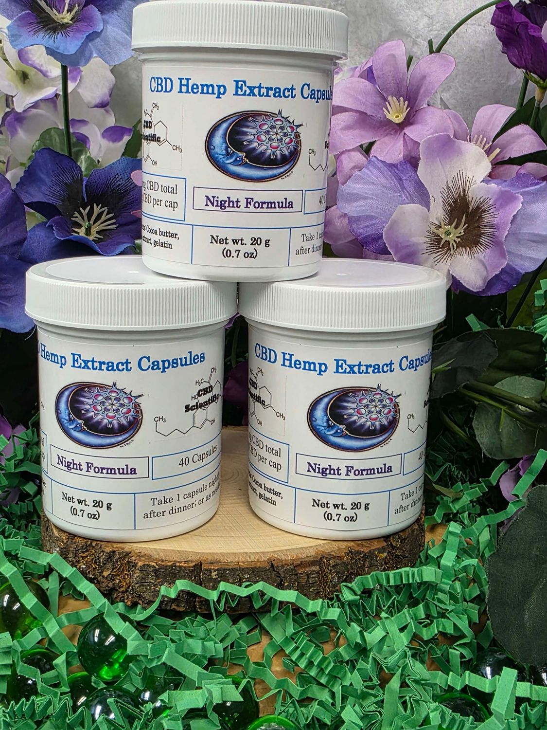 CBD Scientific--Hemp extract capsules (40 pack; Nighttime, 25 mg CBD)