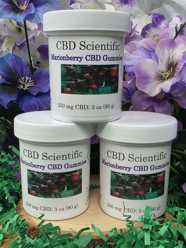CBD Scientific---marionberry gummies (250 mg)