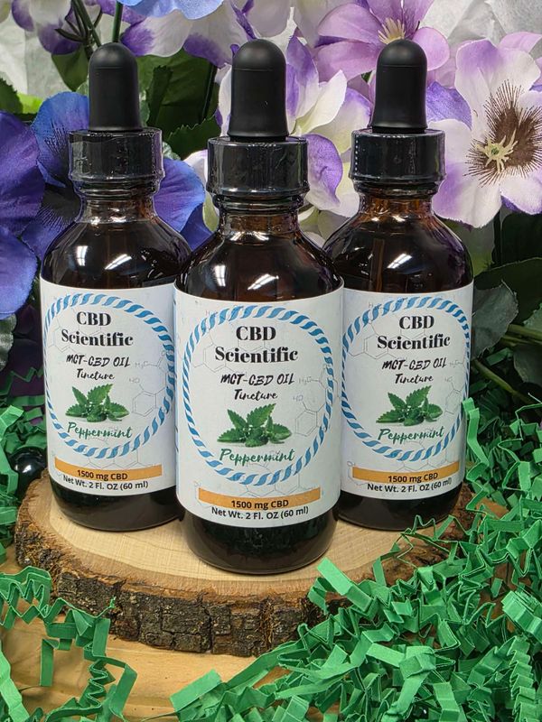 CBD Scientific--MCT Oil Tincture peppermint flavor (1500 mg; 2 oz)