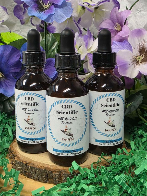 CBD Scientific--MCT Oil Tincture vanilla flavor (1200 mg; 2 oz)