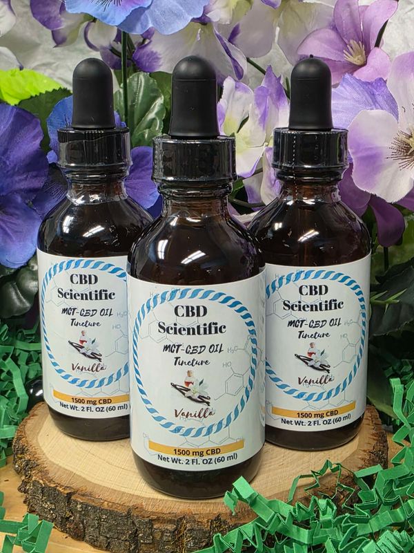 CBD Scientific--MCT Oil Tincture vanilla flavor (1500 mg; 2 oz)