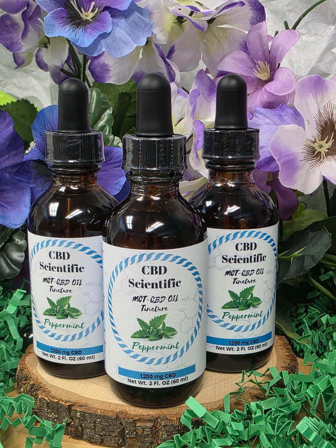 CBD Scientific--MCT Oil Tincture peppermint flavor (1200 mg; 2 oz)