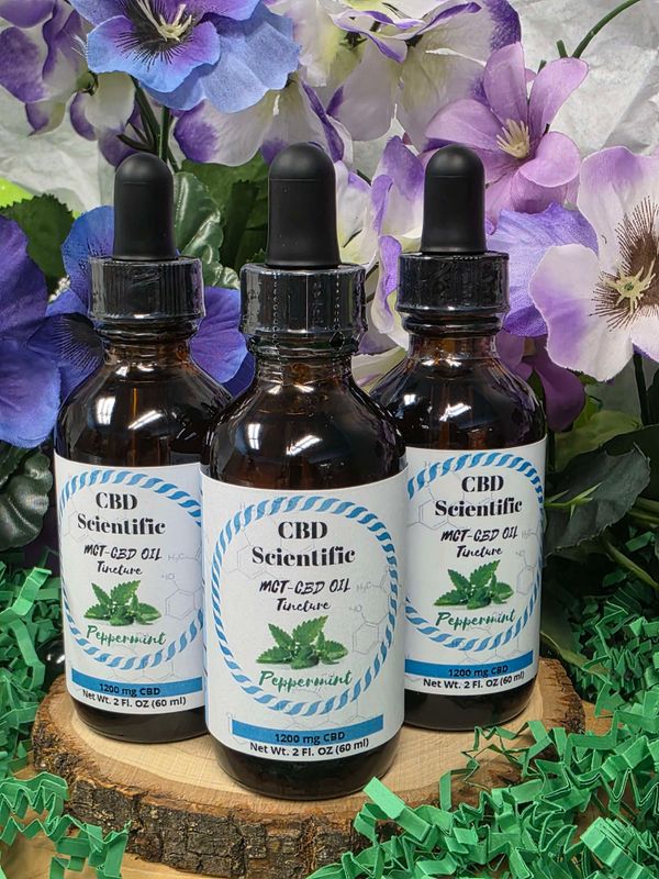 CBD Scientific--MCT Oil Tincture peppermint flavor (1200 mg; 2 oz)