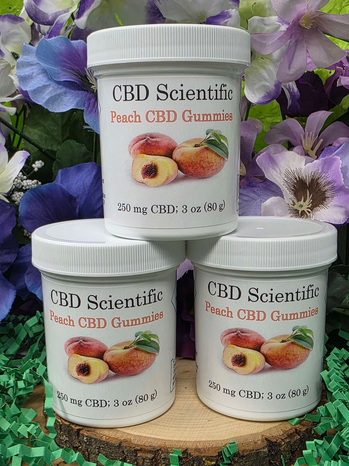 CBD Scientific---Peach Gummies (250 mg)