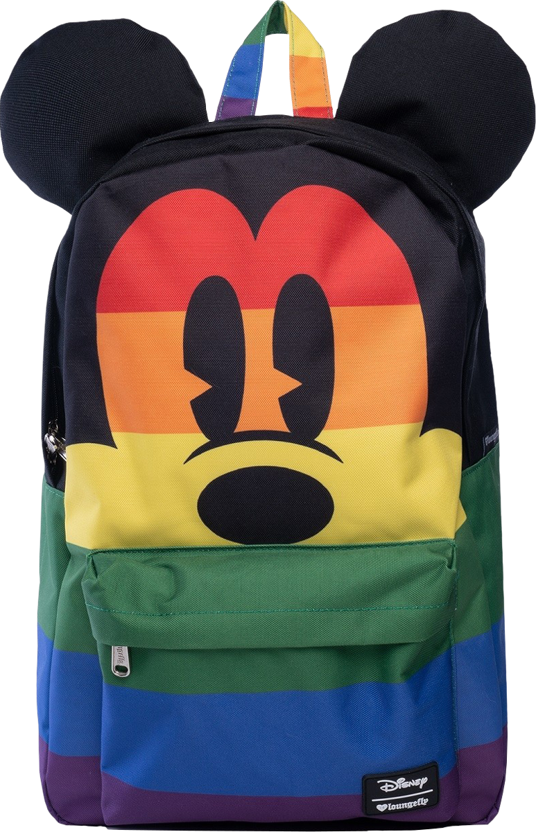 Lounge Fly Disney Mickey Mouse Rainbow 18” Backpack