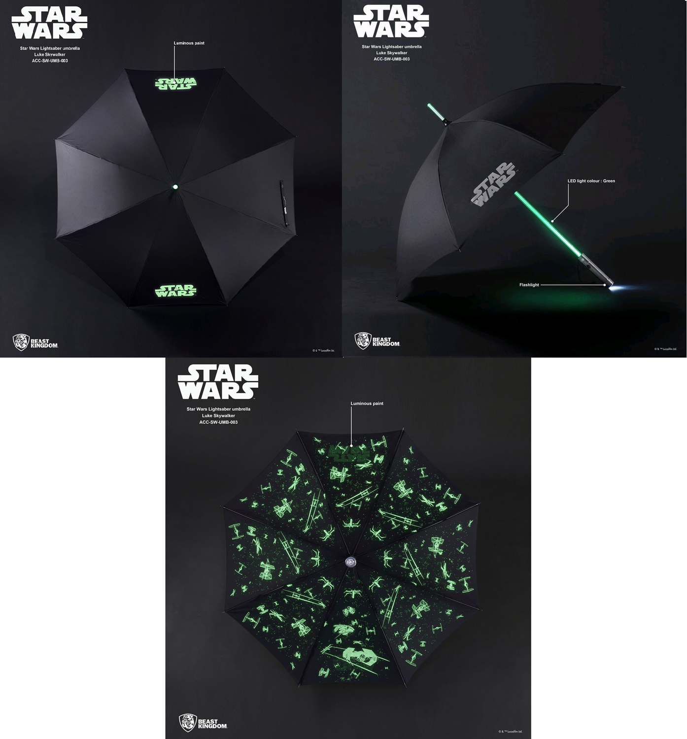 Kotobukiya Star Wars Luke Skywalker Lightsaber Umbrella