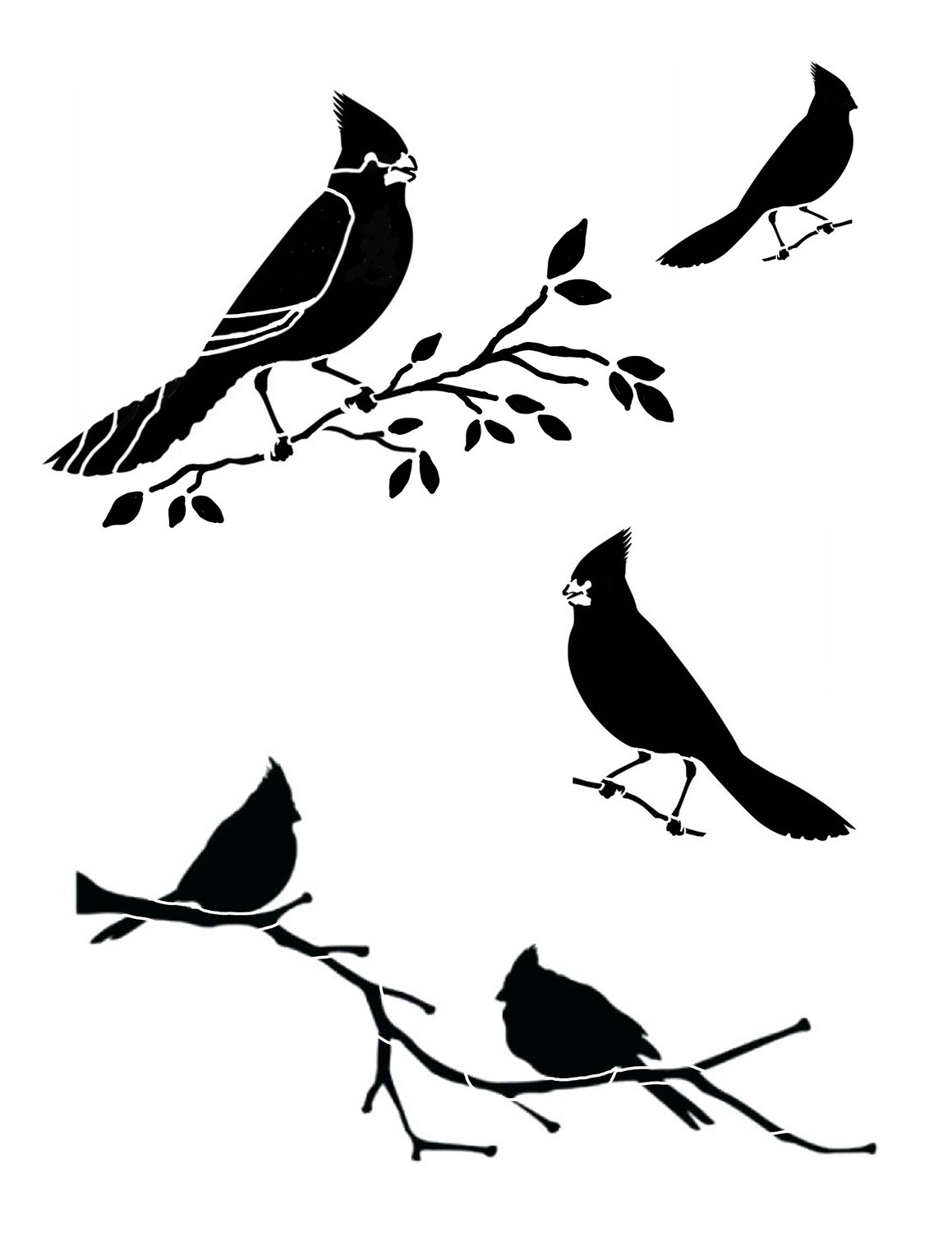 Cardinals 8x10 Stencil