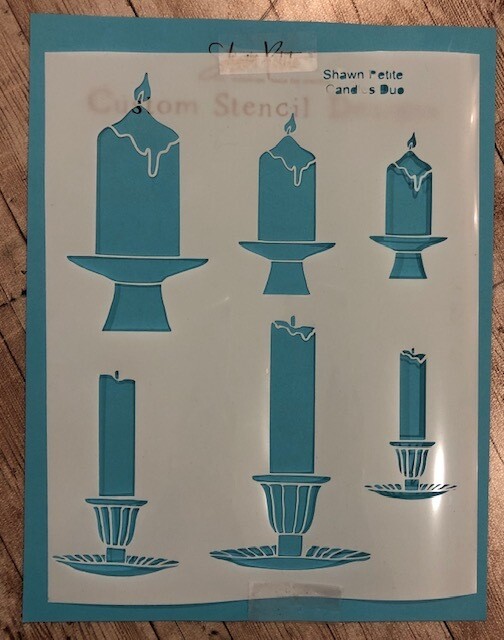 Candles Duo stencil clearance